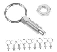 CTIRCHIU 10pcs Self Locking Greenhouse Bolts with Pull Rings Steel Spring Plungers Non Locking Indexing Pins for Industrial Electrical Car Applications Easy Installation
