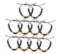 CTIRCHIU 10pcs Wooden Bead Bracelets with Baseball Cross Basketball and Soccer Sports Wristbands for Teens Boys Athlete Spiritual Accessories for Comfortable Daily Wear and Party Favors