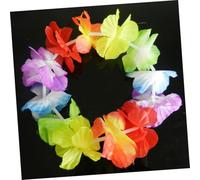 CTIRCHIU 12pcs Colorful Hawaii Flower Head Wrap Garland Headband Lightweight Comfortable for Luau Beach Party Tropical Hawaiian Accessories Adults