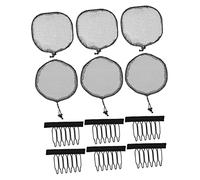 CTIRCHIU 12pcs Elastic Breathable Wig Caps Set Dome and Square Mesh Nets, Wear-resistant Stretch Hair Nets for Wig Making and Styling, Suitable for Men and Women