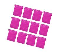 CTIRCHIU 12pcs Satin Drawstring Bags for Hair Tools Storage Dustproof Fabric Pouches for Wigs and Bundles Travel-friendly Satin Packaging Bags for Home and Salon Use Rose Red