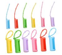 CTIRCHIU 12Pcs Silicone Roller Bottle Cover Set Durable Protective Cases for Essential Oils Belt Loop for Daily Use Color Options