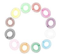 CTIRCHIU 12pcs Stretch Circle Comb Hair Accessories Flexible Full Circular Tooth Headband Wig Combs for Women Girls Hair Styling and Wrap Random Color