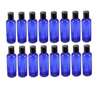CTIRCHIU 16pcs 100ml Pet Travel Bottles Set with Leak-proof Press Cap, Blue Round Shoulder Cosmetic Dispensers for Refillable Lotion and Makeup Storage