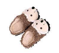 CTIRCHIU 1Pair Cartoon Hedgehog Plush Slippers for Winter Skid Indoor Footwear Cozy and Warm Floor Shoes for Women Birthday Christmas
