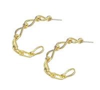 CTIRCHIU 1Pair Creative C Shaped Earrings for Women Retro Geometric Ear Studs Stylish Ear Ornaments Unique Fashion Jewelry for All Occasions for Girlfriends and Sisters