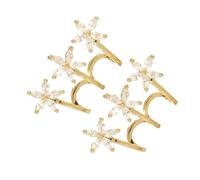 CTIRCHIU 1Pair Flower Claw Earrings for Women Unique Three Design Stylish Floral Statement Jewelry for Parties Weddings and Special Occasions Comfortable and Durable Fashion