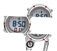 CTIRCHIU 1pc Mini Carabiner Clip Watch for Outdoor Activities Multifunctional Quartz Timepiece with Compass Alarm and Luminous Face for Paramedics Nurses and Adventurers