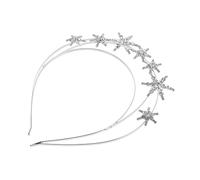 CTIRCHIU 1Pc Shiny Star Headband for Women Elegant Crystal Crown Hair Accessories for Parties Unique Design for Adults Dazzling Hair Decor with Bright Luster