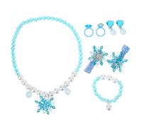 CTIRCHIU 1Set Jewelry Snowflake Necklace Earrings and Bracelet Birthdays Parties and Special Occasions Skin Friendly Materials