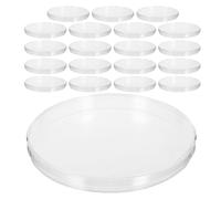 CTIRCHIU 1set Plastic Petri Dishes Round Cell Culture Plates Lid Fit and Design, Stackable Reducing Evaporation Risk for Classroom and School Biology Experiments 20pcs