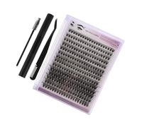 CTIRCHIU 1Sets Eyelash Extension Kit with Individual Clusters Remover Bond Seal DIY Makeup Kit for Easy Application Realistic Synthetic Lashes for Beautiful Eyes Portable