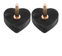 CTIRCHIU 2 Pairs Heel Repair Caps Replacement Heel Tips Delicate Pvc Practical Wear-resistant for Women Unique Shape Black