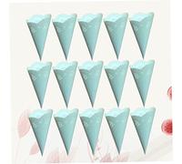CTIRCHIU 20Pcs Craft Paper Petal Cones Hollow Confetti Holders for Weddings and Parties and Easy to Fold Blue Floral Design for DIY Decorations