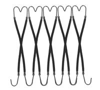 CTIRCHIU 20Pcs Ponytail Hooks for Styling Bungee Bands for Smooth Ponytails Black Hair Clips for Braids and Half Knots for All Textures