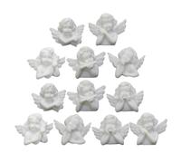 CTIRCHIU 20pcs Vintage Baroque Angel Wing Resin Parts DIY Ornament | Elegant Charming White Set for Handmade Crafts, Jewellery Parts, Accessories Making, Decoration Use