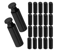 CTIRCHIU 24pcs Black Zinc Alloy Barrel-shaped Cord End Caps for Shoelaces and Drawstrings, Easy Installation and Prevent Fraying, Suitable for Sneakers and Jackets