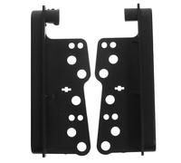 CTIRCHIU 2pcs Abs Stereo Side Trim Brackets for Double Din Radio Kit, Easy Installation and Seamless Integration, Black Dash Stereo Mounting Installation Trim for Car Dashboard
