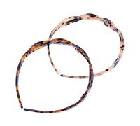 CTIRCHIU 2pcs Acetate Tortoiseshell Non-slip Teeth Hair Hoop Headbands for Women Girls Stylish Hair Accessories Random Color