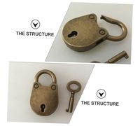 CTIRCHIU 2pcs Antique Jewelry Box Latches Zinc Alloy Vintage Padlocks with Keys Retro Style Locks for Small Boxes and Bags Decorative Buckle