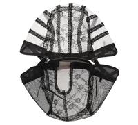 CTIRCHIU 2pcs Breathable Black Lace Wig Caps for Women, Comfortable Cloth Material with Stretchable Mesh Design, for Home Wig Making and Daily Wear