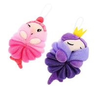 CTIRCHIU 2pcs Cartoon Boy Girl's Bath Ball Sponge Household Bath Loofah for Bathroom Skin Cleaning Scrubber