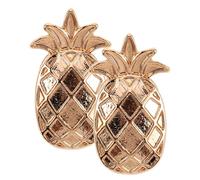 CTIRCHIU 2pcs Cartoon Pineapple Brooch Pin Set with Enamel Finish, Tropical Fruit Brooches for Sweater Clips, Scarf and Hat Accessories, Luau Party Favors and Summer Beach Wear