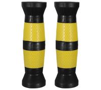 CTIRCHIU 2pcs Dumbbell Handle Covers Dumbbell Grips for Hands Pvc Barbell Lifting Grips Black Yellow Comfort and Stability for Personal Workout Routine