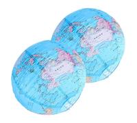 CTIRCHIU 2pcs Earth Shaped Paper Lanterns Lightweight Foldable World Map Decor for Outdoor Camping Garden Party Hanging Decorations