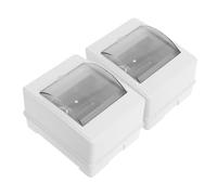 CTIRCHIU 2pcs Electrical Distribution Box with Transparent Inspection Window Durable Plastic Enclosure for Indoor Breaker Protection Easy Installation for Wall Mounting