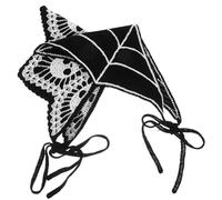CTIRCHIU 2pcs Gothic Headscarf Skull Crochet Head Scarf Halloween Spider Gothic Headbands for Women