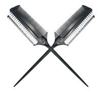 CTIRCHIU 2pcs Hair Dye Comb Brush Double-sided Multi-purpose Comb Portable Plastic Hairdressing Brush for Hair Tinting and Dyeing Suitable for Professional Salon and Home Use