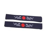 CTIRCHIU 2pcs Japanese Warrior Headband Set Blue Serpent Sports Headbands for Men Karate Training Fitness Workout Hair Accessories