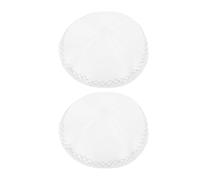 CTIRCHIU 2pcs Jewish Kippah Hats for Men and Teens, Traditional Israel Prayer Skull Caps for Shabbat and Mitzvah, White Religious Yarmulke for Weddings and Ramadan