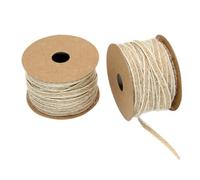 CTIRCHIU 2pcs M Khaki Fish Silk Linen Packing Ribbon for DIY Burlap Crafts, Retro Wedding Ribbons Decor with Simple Style, for Handicraft Activities and Hand Made Courses