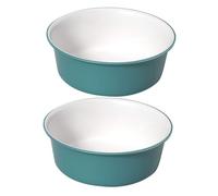 CTIRCHIU 2pcs Medium Plastic Wash Basins Dual-color Green White Multi-use Foot Soaking Bowls Bathroom and Kitchen Wash Accessory