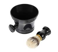 CTIRCHIU 2pcs Men Grooming Kit Beard Shaving Brush Soap Bowl Set for Mustache Goatee Whiskers Travel-friendly