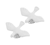 CTIRCHIU 2pcs Miniature Dove Brooch Bird Lapel Pin Peace Dove Pin Religious Breastpin Christians Communion Men Women Faith Lapel Badge Catholic Accessory
