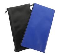 CTIRCHIU 2pcs Money Bag with Zipper for Cash and Coins, Multi-use Mini Cosmetic Pouch, Portable Travel Skincare and Makeup Organizer, Black and Royal Blue