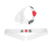 CTIRCHIU 2Pcs Ninja Headband Chef Hat Japanese Style Hair Accessories for Culinary and Karate Costumes Versatile Sweatband with Minimalist Design for Martial Arts and Cooking