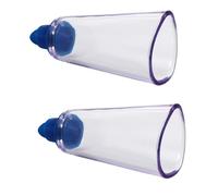 CTIRCHIU 2pcs Portable Plastic Body Cupping Device with Vacuum Suction for Physiological Adjustment, Oval Drop Shape Cups for Home Use and Relaxation Therapy