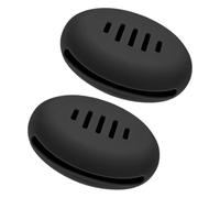 CTIRCHIU 2pcs Portable Silicone Makeup Sponge Holder Black Soft Washable Beauty Sponge Storage Case Transparent Travel Makeup Organizer for Foundation