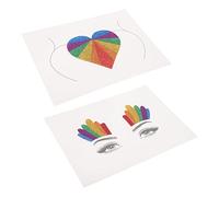 CTIRCHIU 2pcs Pride Rainbow Face Stickers Glitter Temporary Body Decorative Skin Decals for Lgbtq Parade Festival Party Accessories