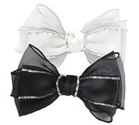 CTIRCHIU 2Pcs Rhinestone Bow Hair Clips for Elegant Hair Barrettes Lightweight Hair Accessories for Weddings Festivals Everyday Use Classic Colors