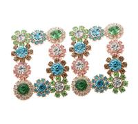 CTIRCHIU 2pcs Rhinestone Shoe Clips for Ladies Clip Bows for Shoes Embellishments Bridal Square Decorative Crystal Buckle Wedding Party Accessory