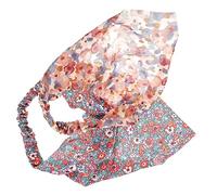 CTIRCHIU 2pcs Satin Floral Hair Scarves Elastic Head Bandanas for Women Teen Girls Spring Style Flower Girl Headbands Lightweight Head Wraps