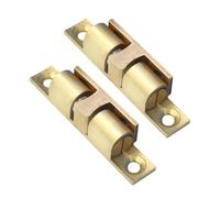 CTIRCHIU 2pcs Solid Brass Cabinet Ball Roller Catch Latches Heavy Duty Door Tension Closures for Cupboards Internal Doors Tone