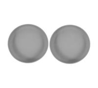 CTIRCHIU 2Pcs Suction Cup Plate for Elderly Disabled Spill Silicone Scoop Dish with Suction Base for Independent Eating Dark Grey Adaptive Dining Utensils for Adults