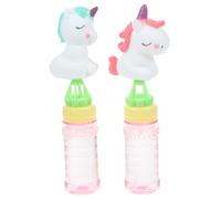 CTIRCHIU 2pcs Unicorn Bubble Wands for Easy to Use Pvc Material Small Bubbles Outdoor for Holiday and Wedding Party Bags Random Color