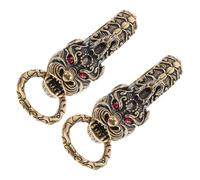 CTIRCHIU 2pcs Vintage Brass Dragon Head Keyring with Unique Dragon Design and Compact Portable Size, Stylish Metal Keychain Hook Buckle for Men, for Travel and Home Keys